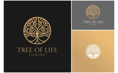 Tree Luxury Line Art Logotyp