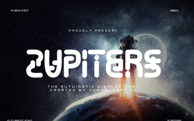 Zupiters - Carattere di visualizzazione futuristico