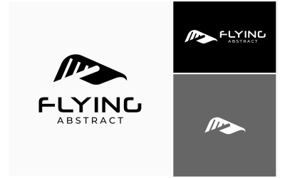 Logo abstrait aigle volant