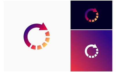 Circle Arrow Refresh Progress Logotyp