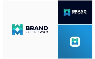 Letter MW Initial Modern Logo