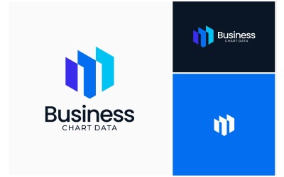 Бизнес-диаграмма данных и логотип финансов