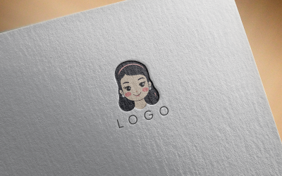 Elegant Cute Girl Logo 7-0380-23