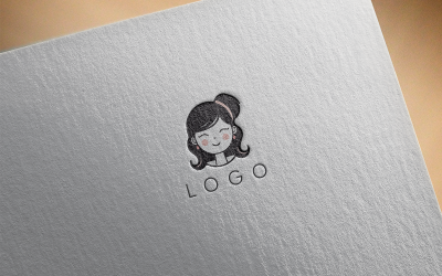 Elegant schattig meisje-logo 4-0377-23