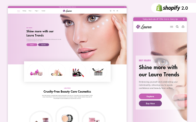 Laura - Skönhet och kosmetika Shopify-tema