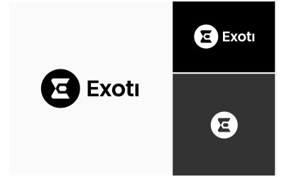 Letter E Initial Circle Logo
