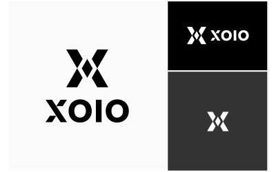 Letter X eerste monogram-logo