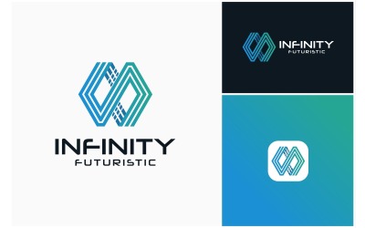 Logo De Technologie Géométrique Infini