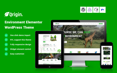 Qrigin - Tema de WordPress para Elementor de entorno