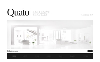 Hotellmottagande webbplatsmall