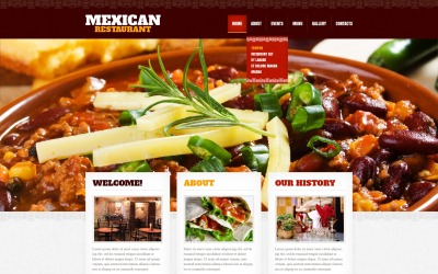 Modèle de site Web de restaurant mexicain