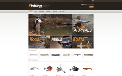 Modello ZenCart del negozio di pesca