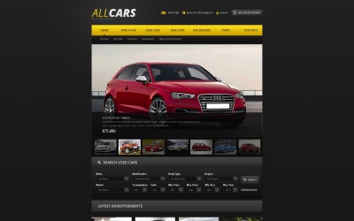 Plantilla para sitio web de concesionario de automóviles