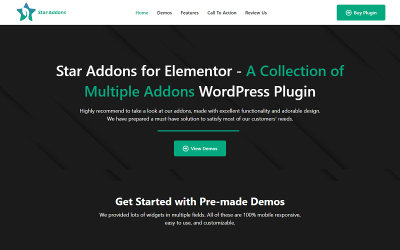 Star Addons pro Elementor – bezplatný plugin WordPress Addons and Widgets pro Elementor Website Builder