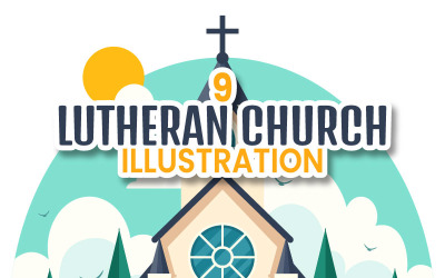9 evangélikus templom illusztráció