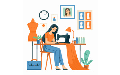 Ilustracja Narodowego Dnia Maszyny Do Szycia