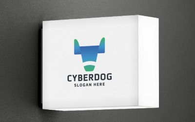 Logotipo de tecnología de seguridad Cyber Dog