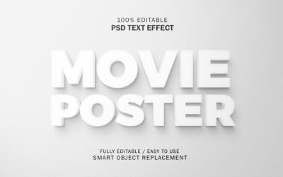 Filmplakat-Texteffekt Photoshop cs3 Psd / Texteffekt-Illustration