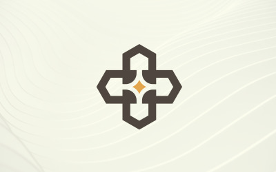 modèle de conception de logo étoile maison