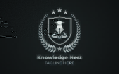 Šablona loga hnízda pro vzdělávání a akademické znalosti