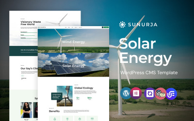 Sunurja - Solpaneler och förnybar energi WordPress Elementor-tema