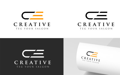 CE Letters Logo Sjabloon CE logo Ontwerp PSD