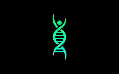 Design del logo del DNA umano in vettore