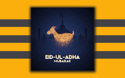 Modello di progettazione post sui social media di Eid-Al-Adha
