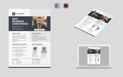 Flyer voor online evenementenconferenties
