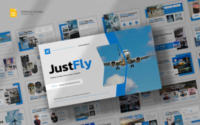 Justfly - Havayolu Havacılık Google Slaytlar Şablonu