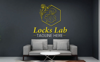 Beauty Locks Lab Logo-Vorlage für einprägsames Branding