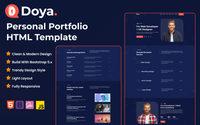 Doya – šablona Html5 osobního portfolia
