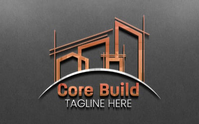 Een veelzijdige Core Build-logosjabloon voor de bouw