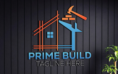 Profesjonalny szablon logo dla branży budowlanej