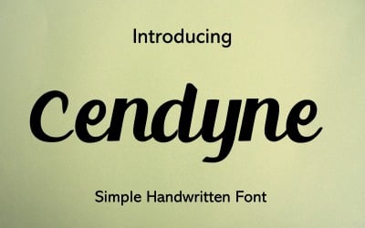 Fuente manuscrita moderna Cendyne
