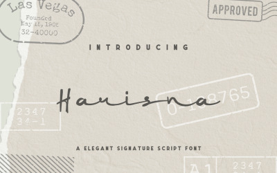 Harisna è un carattere di script Elegant Signature