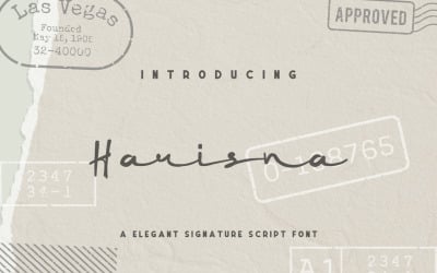 Harisna, een Elegant Signature-scriptlettertype