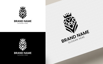 KIng Lion logo template V-04