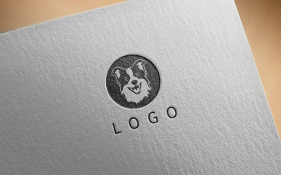Logotipo de cachorro elegante 7-0352-23