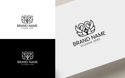 Modello logo doppio cigno V-02