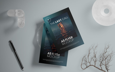 A5 Flyer Mockup PSD Template Vol 02