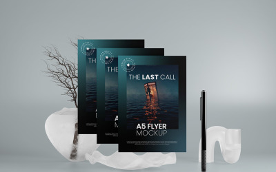 A5 Flyer Mockup PSD Template Vol 04