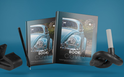 Book Cover Mockup PSD Template Vol 04