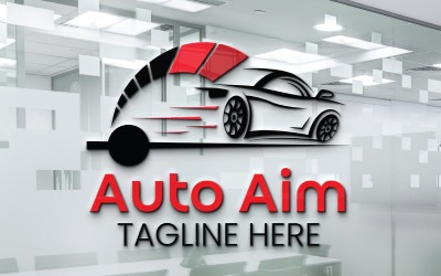 Breng uw automerk naar een hoger niveau met de Auto Aim-logosjabloon