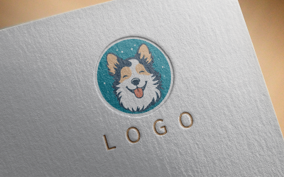 Elegante logo del cane 17-0362-23