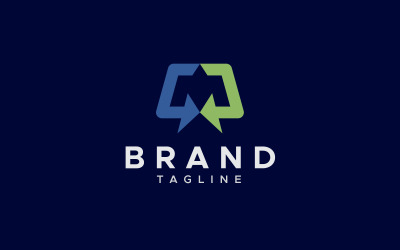 M harfi okları Logo tasarımı