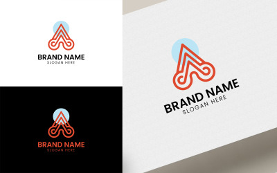 Modèle de logo lettre d&amp;#39;ornement A