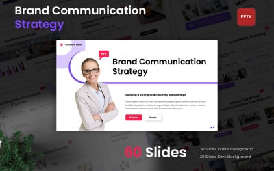 Plantilla de PowerPoint - estrategia de comunicación de marca
