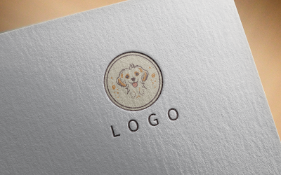 Elegante logo del cane 19-0364-23