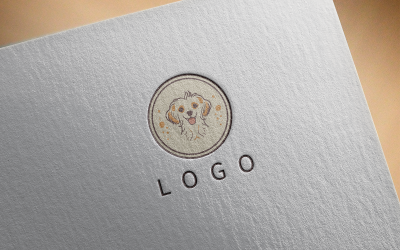 Logotipo De Perro Elegante 19-0364-23